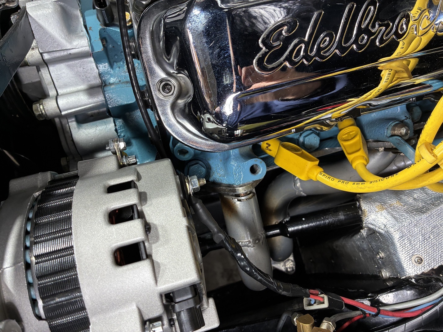 Driver side header close-up.